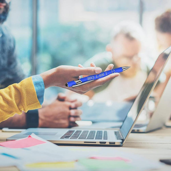 10Pcs Funny Ballpoint Pens Office Inspirational Quotes Touch Screen Stylus Pens