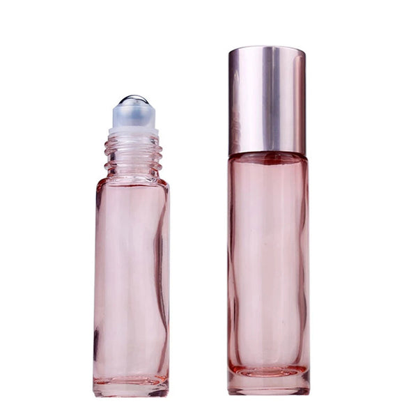UP 100PCS Glass Roller Bottle Rollerball Gradient Perfume Roll On Ball Essential