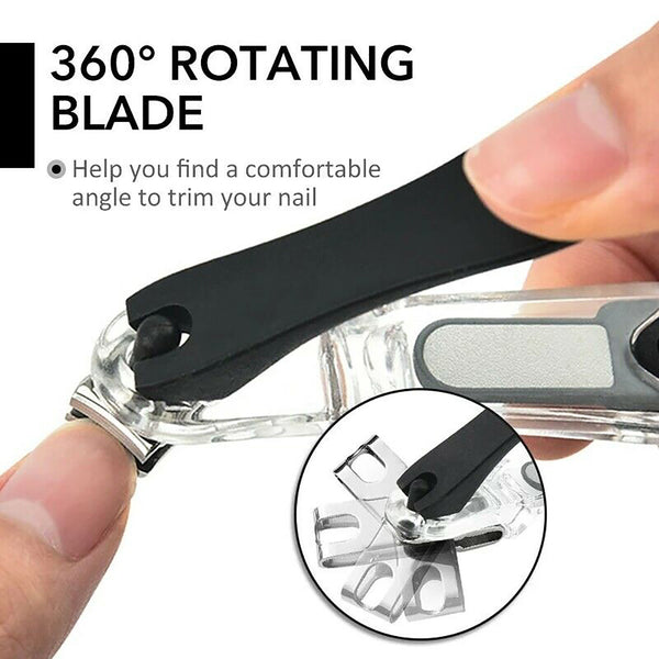 2in1 Grip 360 Rotary Finger Toe Clipper Nail Clippers Clipper Trimmer Cutter AU