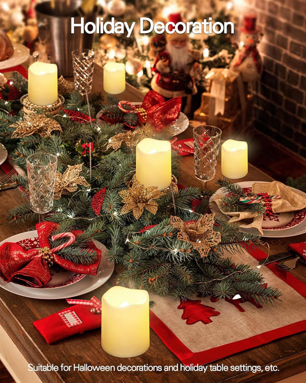 24X LED Flameless Tea Light Wedding Decoratio Tealight Candle Battery Included