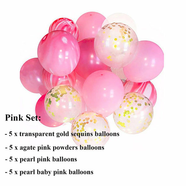 10-24pcs Balloon Set Foil Balloons Latex Confetti Balloon Party Birthday Wedding
