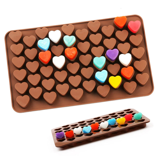 55Hole Love Heart Silicone Mould Chocolate Mold Candy Gummy Maker Jelly Tray AUS