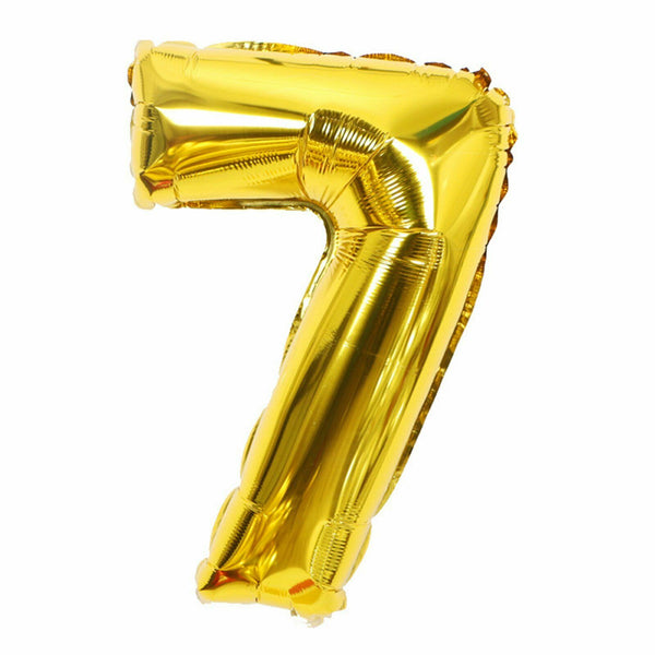 40cm Gold Foil Number Balloons  Birthday Wedding Party Decorations - Lets Party