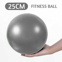 25cm Silver Gym Yoga Ball Home Fitness Exercise Balance Pilates Pregnancy Birthing