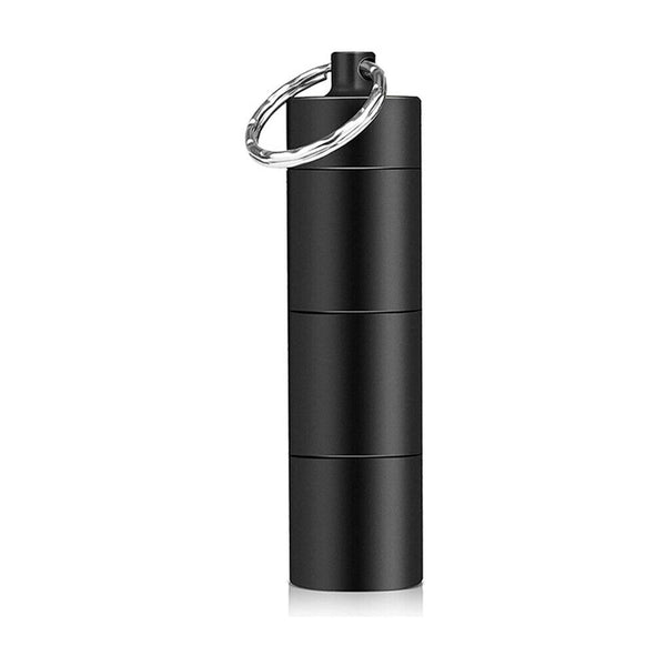 Mini Keychain Aluminum Pill Container Waterproof Medicine Holder Case Keyring - Lets Party