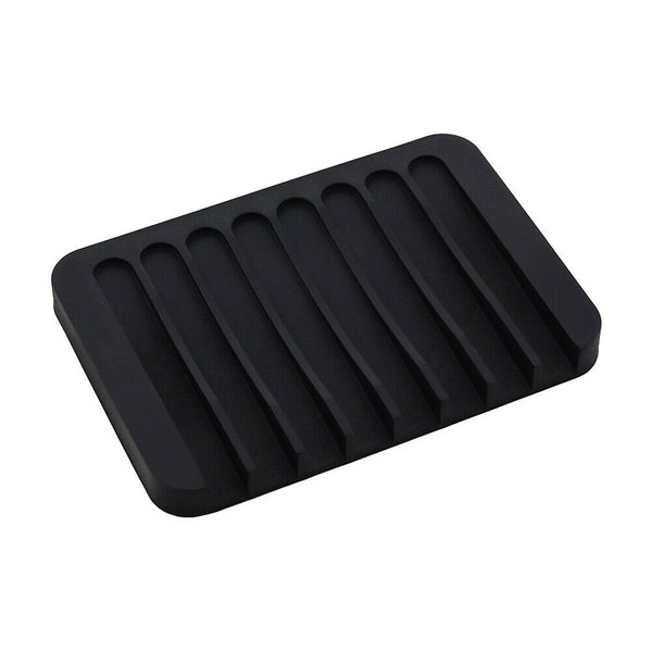 1/2 Silicone Soap Dish Storage Holder Soapbox Plate Tray Drain Box Tool Bathroom - Lets Party