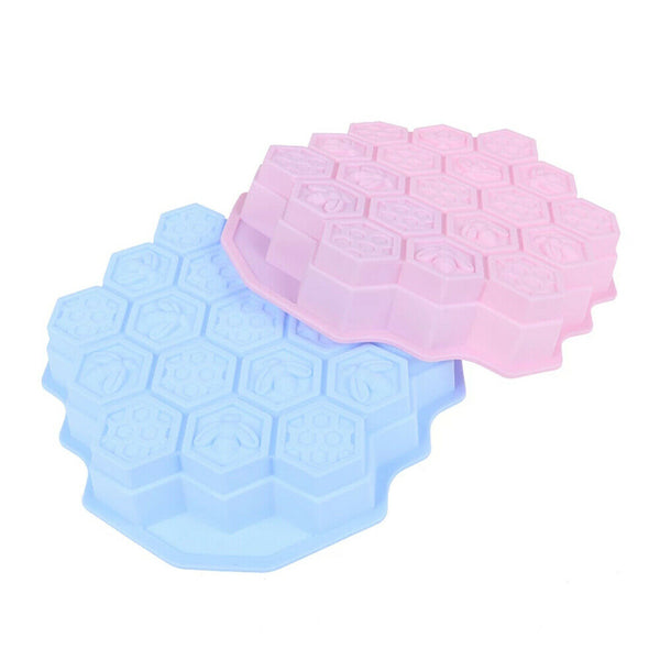 Silicone Bee Honeycomb Cake Mould Chocolate Soap Candle Bakeware Mold - Lets Party
