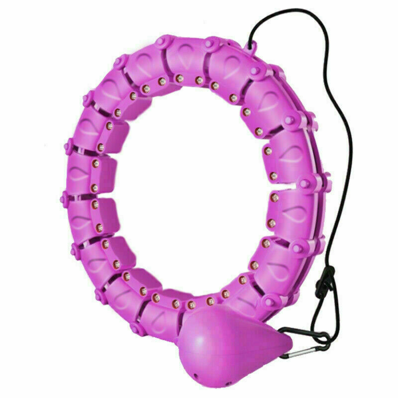 24 Knots Purple Smart Hula Hoop Fitness Detachable Hoops Weight AU Stock Hoola Hoops - Lets Party