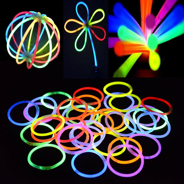 Mixed Colour Glow Sticks Bracelets Party Glowsticks Glow In The Dark - Lets Party