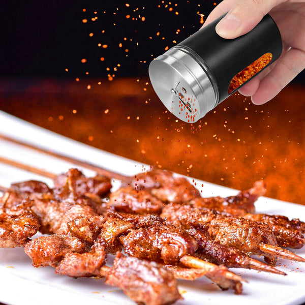 12/24X Kitchen Spice Jars Pot Holders Storages Stainless Steel Glass Plastic AUS