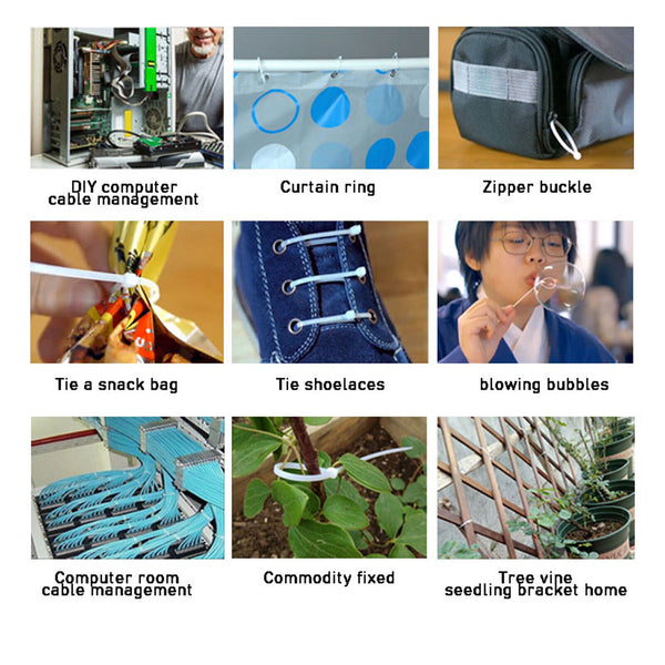 100pcs Colourful Cable Ties Zip Nylon UV Stabilised Bulk Cable Tie For Trade Use