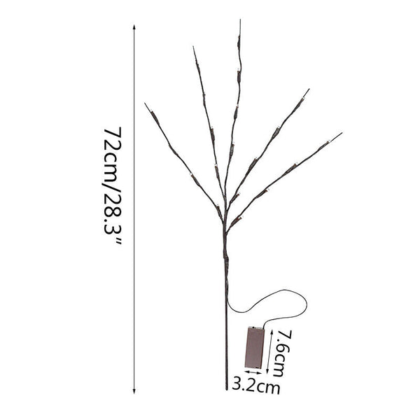 20 LED Twig Branch Fairy Light Flowers Tree Willow Night Lamp Home Xmas Decor AU