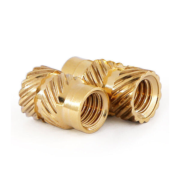 M4 Female Brass Knurled Female Threaded Insert Embedment Nuts AUS