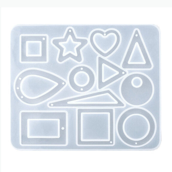 Silicone Earring Pendant Mold Necklace Jewelry Resin Epoxy Mould Craft DIY Tool