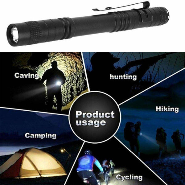 4x Mini Light Pen Micro Tiny Penlight Small LED Torch Tactical Flashlight Bright