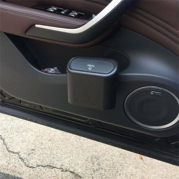 2X Car Trash Bin Door Hanging Trash Can Portable Rubbish Garbage Car Storage Box