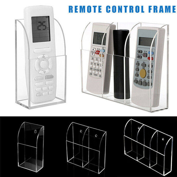 TV Remote Control Holder Wall Mount Clear Acrylic Organizer Stand Box Storage AU