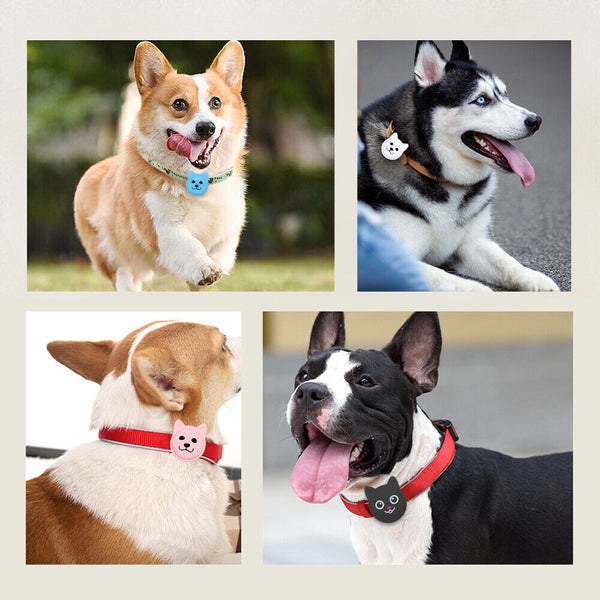 Silicone Pet Protective Case For Apple Airtag Loop GPS Finder Dog Cat Collar Tag