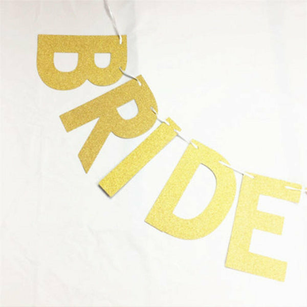 Bride To Be Banner Glitter Bunting Diamond Wedding Bridal Shower Hen Night Party