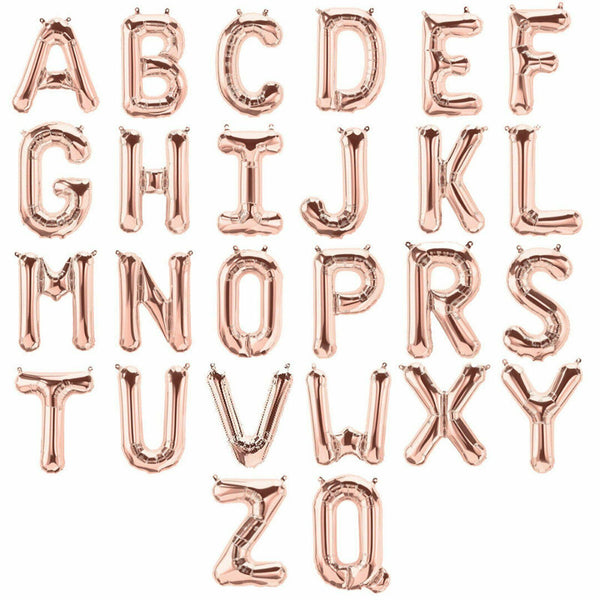 40cm Birthday Foil Balloons Letter Balloon Party Wedding Rose Gold 16