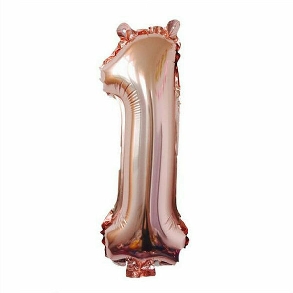 100cm Rose Gold Foil Balloon Number Helium Jumbo Balloons Wedding Party Birthday - Lets Party