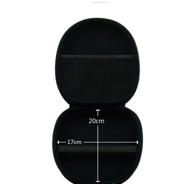 Earphone Case Headset Hard Carrying Box Headphone Storage Bag Black Universal