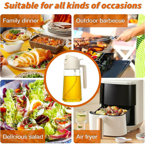2 In 1 Spray Bottle Kitchen Cooking Oil Dispenser Dual-Purpose Sauce Sprayer