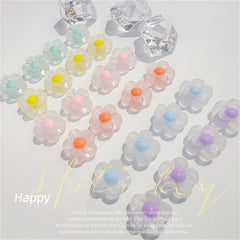 100PCS 12MM Matte Flower Multi Colour Beads Acrylic Bead mixed DIY Craft Jewelry