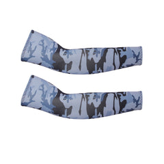 Camouflage Grey Cooling Sport Arm Stretch Sleeves Sun UV Protection Covers Cycling Golf Unisex