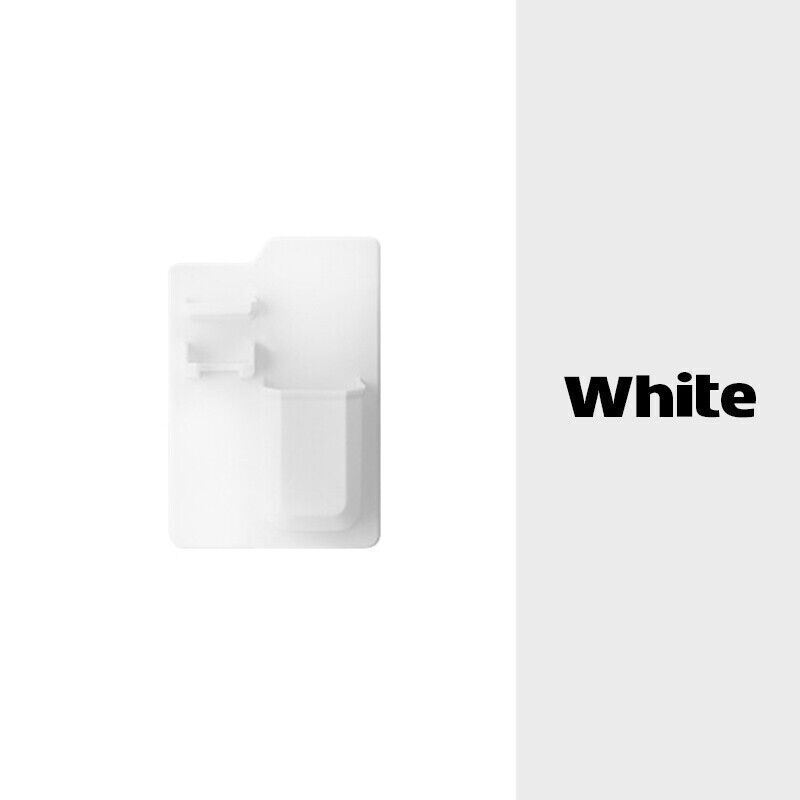 1PC White Space Toothbrush Holder Shower Organizer Silicone Bathroom Storage Razor - Lets Party