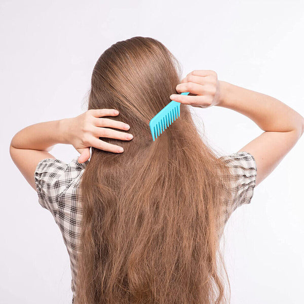 Yellow Hair Comb Large Wide Tooth Comb Shower Curl Wet Bathroom Salon Anti-static - Lets Party