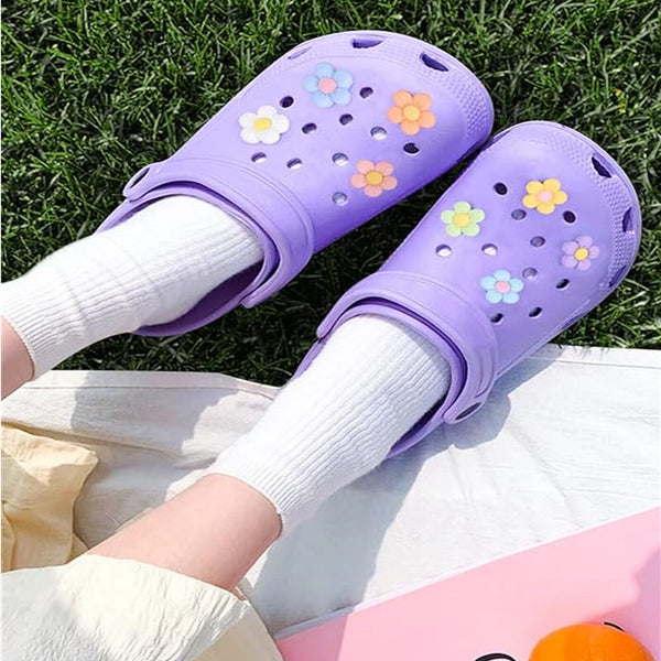 14PCS Flower Shoe Charms Cute Design for Shoes Charm Girl Cute Flower Decoration