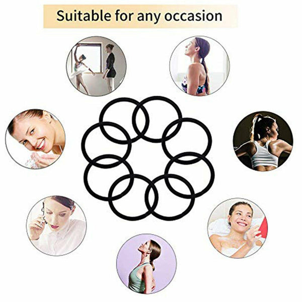 100PCS HairBands Ties Hair Elastic Scrunchies Women Girls Accessories bands AUS - Lets Party