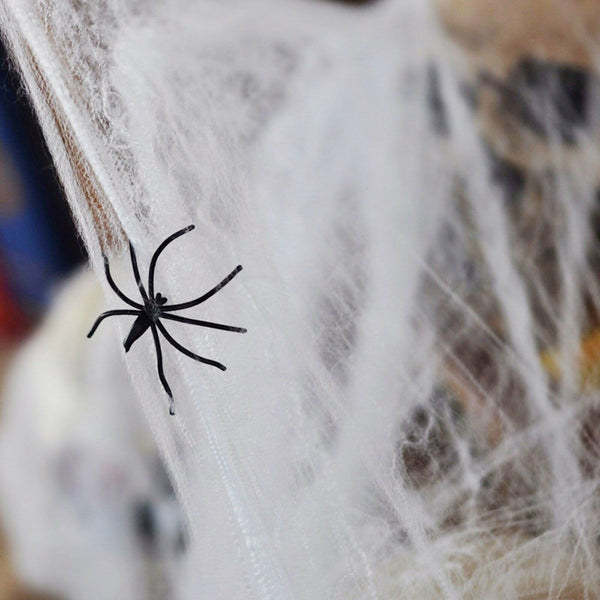 Giant Spider Web Net Halloween Props Haunted House Prop Indoor Outdoor Black AU