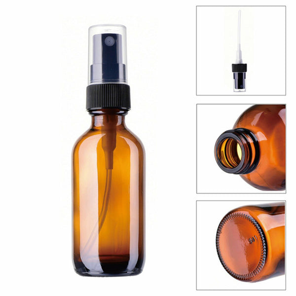 5-20x 30ml Amber Glass Essential Oil Spray Dropper Mist Sprayer Bottles Contain - Lets Party