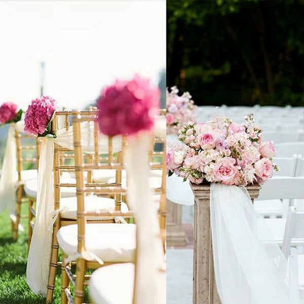 115M Tulle Roll Sheer Crystal Organza Fabric Birthday Event Party Wedding Decor