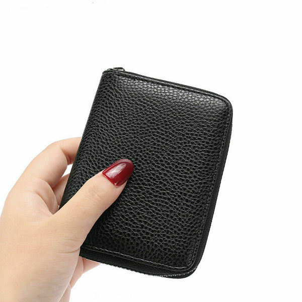 Credit Card Holder Leather Wallet RFID Blocking Pop Slim Aluminum Card Case AUS