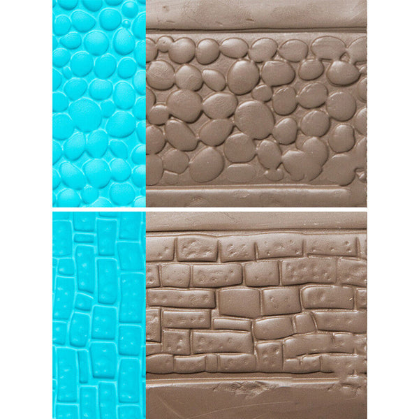 6PCS Polymer Clay Texture Embossing Tool Mold Stamp Pottery Sculpting Art Craft