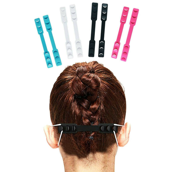 Face Mask Adjustable Ear Hook Strap Extension Release Pain Ear Saver Buckle  - Lets Party