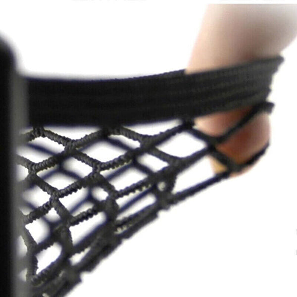 2Pcs Car Net Storage Holder Adhesive Pocket Auto For Phone Sunglasses Black Mesh - Lets Party