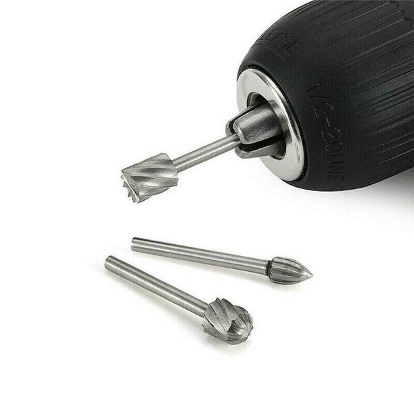 20x Solid Carbide Burrs For Dremel Rotary Tool 3mm Drill Die Grinder Carving Bit