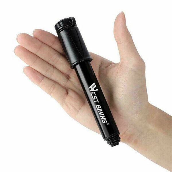 Aluminium MINI BICYCLE AIR PUMP Bike Hand Ball Inflator Portable Cycling Tyre AU