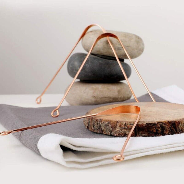 Pure Copper Tongue Scraper Cleaner THICK 12gm Ayurvedic Dental Hygiene Oral Care