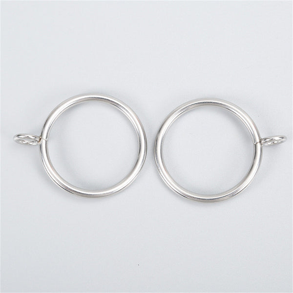 100Pcs Hinged Curtain Rings Hooks Multipurpose Clips Shower Curtain Open-up Ring - Lets Party
