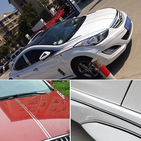 2Rolls Double Pin Car Pinstriping Decal Self Adhesive Tape Vinyl Sticker 2/4 mm
