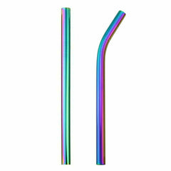 Thick Shake Milkshake Stainless Steel Straws Reusable Metal Drinking Straw Brush