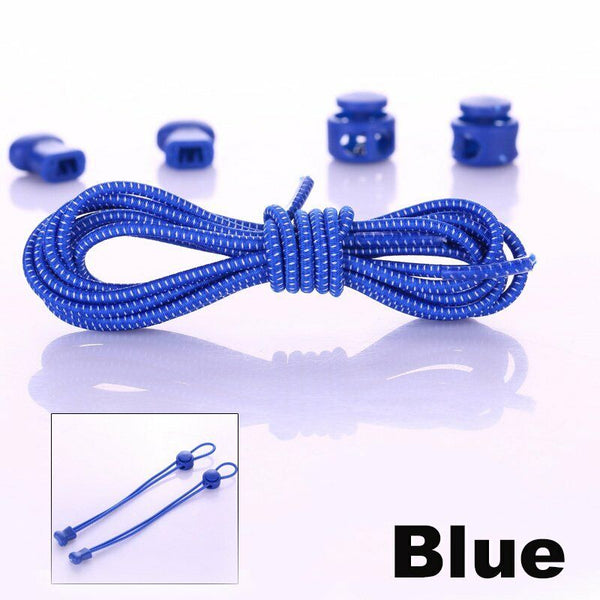 2-Pairs No Tie Shoelaces Elastic Lock Shoe Laces For Adults Kids Sports Sneaker