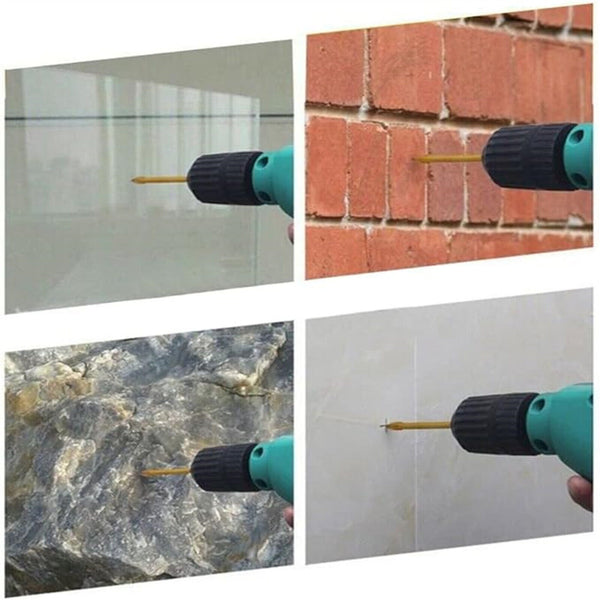 10Pcs Titanium Glass Boor Tungsten Carbide Spear Hoofd Boren 6mm Glass marmer AU