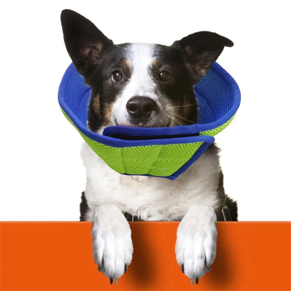 Pet Dog Cat Elizabethan Collar Cone Collar Mesh Recovery Collar Soft Adjustable