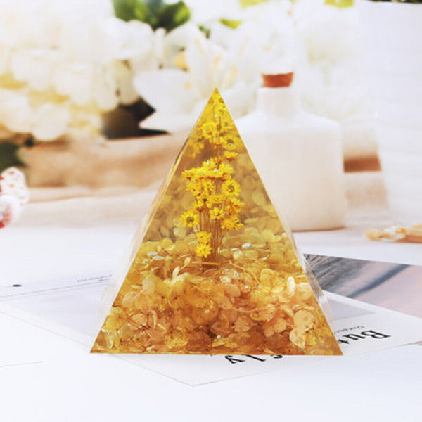 Large Pyramid Shape Silicone Mould Resin Epoxy Casting Jewelry Craft Tools 15cm